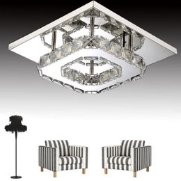 Plafondlampen 12w vierkante led licht kristallen glans moderne woonkamer lamp indoor huis slaapkamer badkamer studie