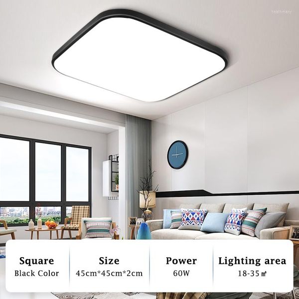 Luces de techo, lámparas grandes de 17,8 pulgadas, luz Led para habitación, accesorio de iluminación moderno regulable, gran espacio para dormitorio