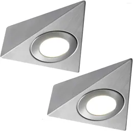 Louleurs de plafond LED LED LED LETUR MURS 12V 110V 220V Triangle en acier inoxydable sous les lampes à armoire avec une cuisine en placard de l'interrupteur