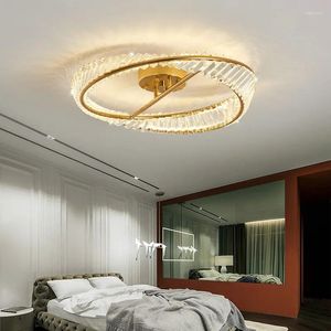 Plafonniers 2024 Lustre de luxe Lampes Moderne Chambre Cristal Led Salon Lustre Luminaires D'intérieur