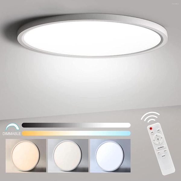 Luces de techo, lámparas grandes de 20 pulgadas, aplicación inteligente/LED de Control remoto para habitación, Panel de luz regulable, lámpara Living Kichen