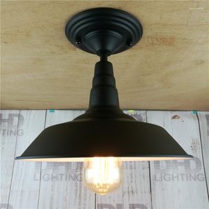 Plafondlampen, diameter 26 cm, E27, dezelfde lamp, zolderverlichting, vintage industrieel licht, balkon, Amerikaans, klein zwart jurkje