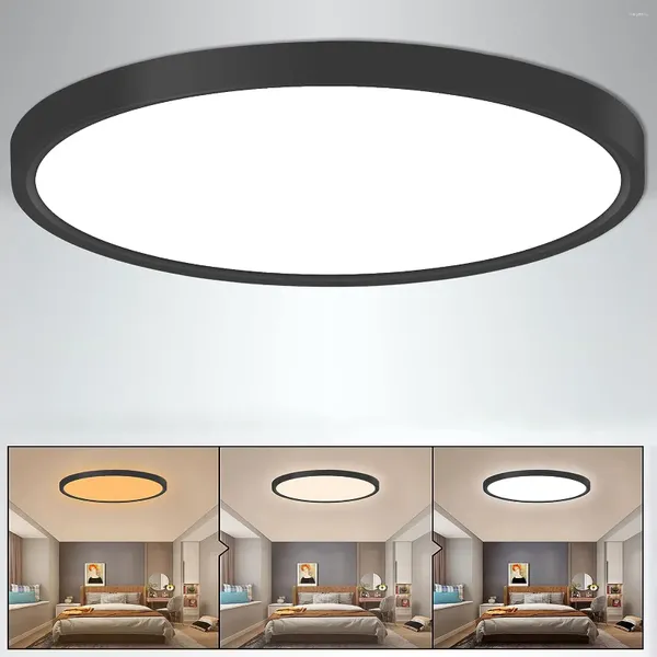 Plafonniers 27cm 37cm lampe LED ultra mince 220V éclairage intérieur décoration de la pièce plafonniers pour cuisine chambre couloir salle de bain