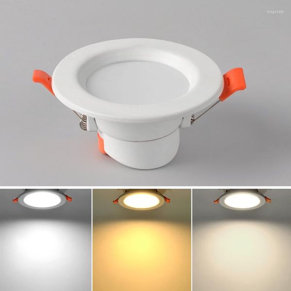 Plafonniers 2pcs / ac200-240v 5/8/12 / 18w Designer Led Ligth Lampe Disque Mini Downlight Platfond Lampes Maison Intérieur Rond Spot Éclairage