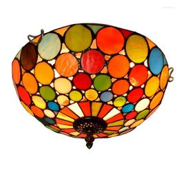 Plafonniers 30 cm CRÉATIVEMENT CRÉATIVE BOHEMIAN STYLE BAR TIFFANY TACK VIÈRE LAMPE EL ÉCLAINEMENT DÉCORATIF