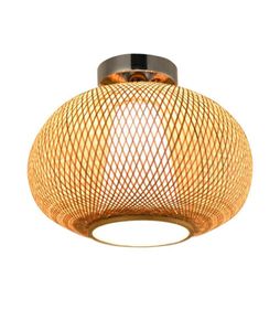 Plafondlampen 32/40/50cm Bamboe Rieten Rotan Rond Geweven Verlichtingsarmatuur Natuurlijk Japans Landelijk Vintage Inbouw Pfon mp4984810