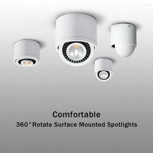 Plafondlampen 360 graden verstelbare LED-lamp 5/7/9/15W Dimbable Achtergrond Spot Licht Oppervlak gemonteerd AC85-265V LAMPADA