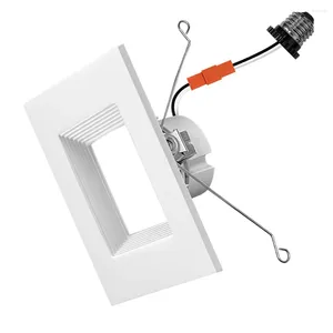 Plafondverlichting 4 inch 10 WaETL ES-vermelde LED-inbouwdownlight Vierkant retrofit-verlichtingsarmatuurset Ideaal voor uw kamer