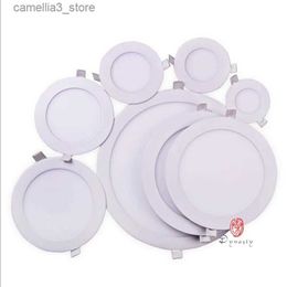 Plafonniers 5 pièces/lot LED panneau mince lumières Super lumineux rond vers le bas lumière 3/4/6/9W LED plafonnier encastré dissimuler salle à manger chambre magasins Q231012