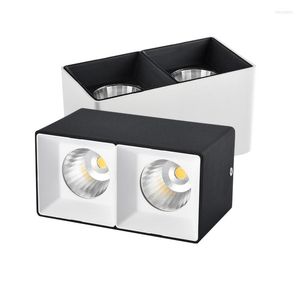 Plafonniers 6W/14W/24W LED COB luminaire photo lampe salle d'exposition salon de thé noir/blanc coquille