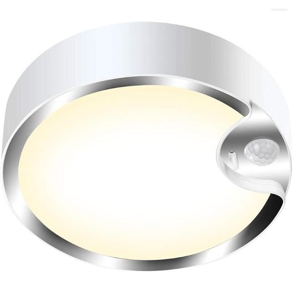 Luces de techo 80LED Super brillante bajo la luz del sensor de movimiento Lámpara de interior que funciona con batería para el hogar Dormitorio Armario Cocina Luz diurna 300LM