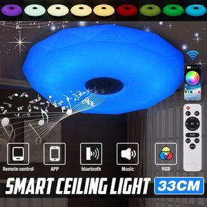 Plafondlampen 85V-265V 33cm Moderne RGB LED LICHT Home Lighting Remote App Bluetooth-luidspreker Muziek Slaapkamer Smart Lamp