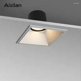 Luces de techo Aisilan LED Luz de techo cuadrada 7W Foco empotrable empotrable Punto direccional para sala de estar del pasillo