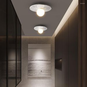 Plafondlampen all-copper licht luxe marmeren slaapkamer lamp persoonlijkheid corridor gangpad balkon trap veranda veranda ingang mantelkamer