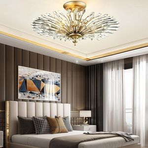 Plafondlampen American Lamp Cloakroom Creative Modern Light Luxury Crystal Slaapkamer