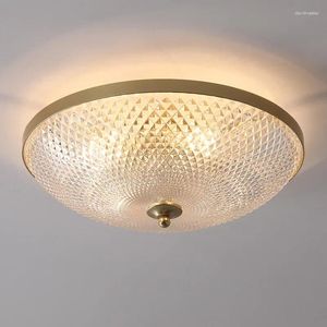 Plafondlampen Amerikaans licht koperen kunstglas lamp thuis loft decor voor woonkamer keuken slaapkamerlampen kantoor el verlichtingsarmatuur