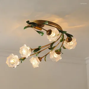 Plafondverlichting Amerikaanse Retro Home Pastorale LED-lamp Creatieve woonkamer slaapkamer Gepersonaliseerde restaurantstudieverlichting