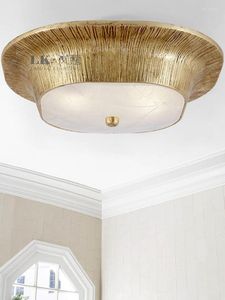 Plafondlampen Amerikaans retro persoonlijkheid slaapkamer mantelkamer lamp eenvoudige moderne textuur licht luxe gangpad ingang