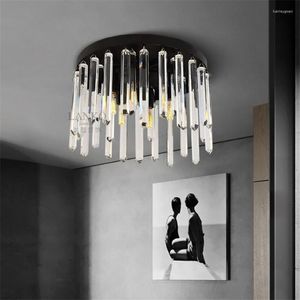 Plafondverlichting Amerikaanse retro ronde kristallen hanger studeerkamer slaapkamer modern leven restaurant lampen verlichting