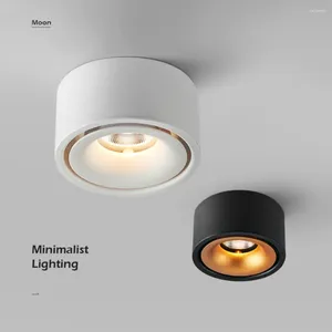 Luces de techo Anti-Glare Montada LED Montada Downlight Dimmable Spotlight COB Spot 10W 12W 15W 110V 220V Decoración de la habitación Lámpara redonda