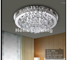 Plafonniers Arrivée Luxe LED Lampe en cristal moderne pour salon Diamètre Rond AC Luminaire D