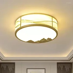 Plafonniers Chambre Lumière Chinois LED Salon Simple Étude Allée Ambiance Moderne Style Zen