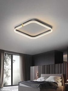 Plafondlampen slaapkamer modern huishoudelijk licht luxe kamer verlichting creatieve Nordic s minimalistische ultradunne plafondlamp 0209