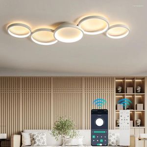 Plafondlampen Benda Modern Light 55W Ronde Combinatie LED Slaapkamer 90-260V Remote Control Home Decoratief