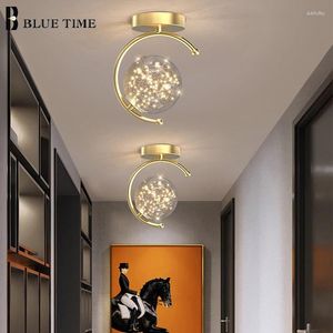 Plafonniers BlackGold Moderne Lumière Allée Lampe Couloir Petit Led Pour Salon Chambre À Manger Lustre