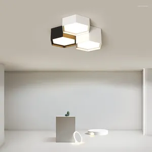 Loucles de plafond Lumière LED blanche noire pour le salon chambre à coucher couloir corridor lustre décor de la maison Créativité Diamond Spot Lampe