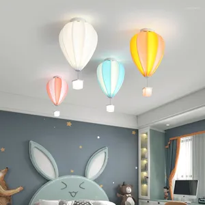Plafonniers Dessin Animé Ballon À Air Chambre D'enfant Couleur Lumineuse Garçon Fille Chambre LED Casa