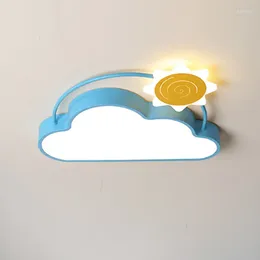 Plafonniers de bande dessinée LED Simple moderne décoration de la maison maternelle nuage solarium chambre lampe d'étude
