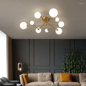 Plafonniers lustres Led Art lampes suspendues nordique moderne salon chambre maison salle à manger cuisine éclairage