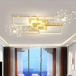 Plafonniers Lustres Salon Moderne IntelligentLuxe Étoilé LED Chambre Étude Lampe Appartement Intérieur Lampes Pendentif