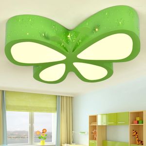 Plafonniers Chambre d'enfants Chambre Lampe LED Creative Personnalité Papillon Éclairage À La Mode Filles Princesse Chambres Lampes