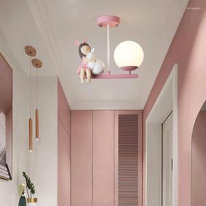 Louleurs de plafond Children Chaby Bedside Lamp Girl Boy Art Mur Créatif Créatif Cartoon Protection des yeux LED LED DÉCORS DÉCORS