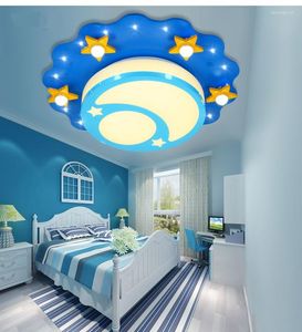 Plafonniers enfants lampe chambre lumière LED dessin animé étoile lune chaud princesse chambre lampes ZA ET10