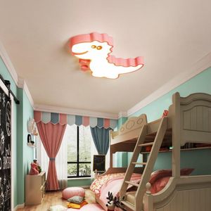 Plafonniers chambre d'enfants lampe garçon fille Simple moderne Led personnalité créative dessin animé dinosaure chambre WF5141501