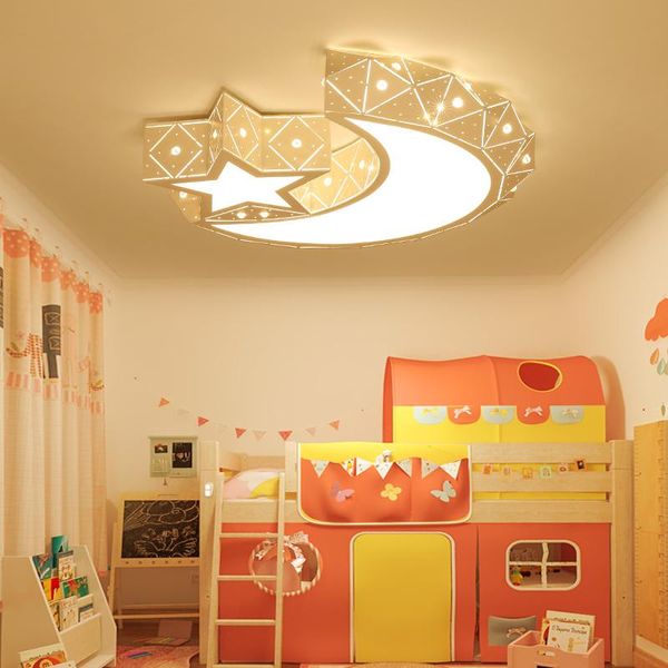 Plafonniers chambre d'enfants Led étoiles chaudes lune dessin animé créatif mâle filles sous chambre lampes et lanterne LU80366