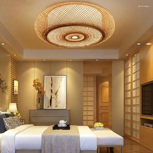 Plafondlampen Chinese stijl bamboe led lamp verlichting deco moderne hangende lampen voor woonkamer slaapkamer wy518