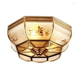 Plafonniers Lampe De Cuivre Classique Pour Chambre Salle D'étude Avec