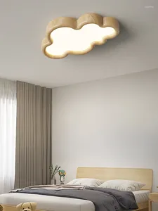 Plafonniers Cloud Lampe en noyer noir utilisée pour la salle à manger, la chambre à coucher, le salon, la cuisine, la couleur, la télécommande, la décoration de la maison
