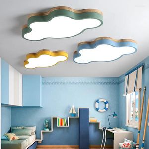 Plafondlampen wolk kroonluchter led babyverlichting voor woonkamer slaapkamer houten binnen huis kinderen