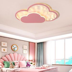 Plafondlampen wolken veren lamp voor kinderkamer 47w jongen meisje baby slaapkamer decoratie kroonluchter armatuur