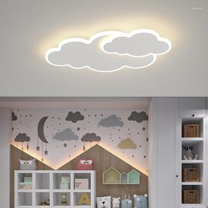 Plafonniers Nuages Chambre Lampe Moderne Minimaliste Blanc LED Lumière Pour Chambre D'enfants Pépinière Dimmable Luminaire Intérieur