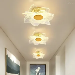 Plafondlampen Creative Aisle Corridor LED -ingang Modern Minimalistisch Balkon Checkroom Acryl Koperen Licht
