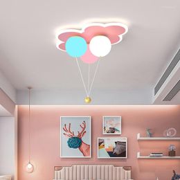 Plafondlampen creatieve cartoon oogbescherming net rode prinses kinderkamer slaapkamer mannelijke en vrouwelijke ballonwolkenlamp