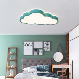 Plafondlampen creatieve kinderkamer led lamp eenvoudige moderne jongens en meisjes warme oogbescherming wolken slaapkamerlampen