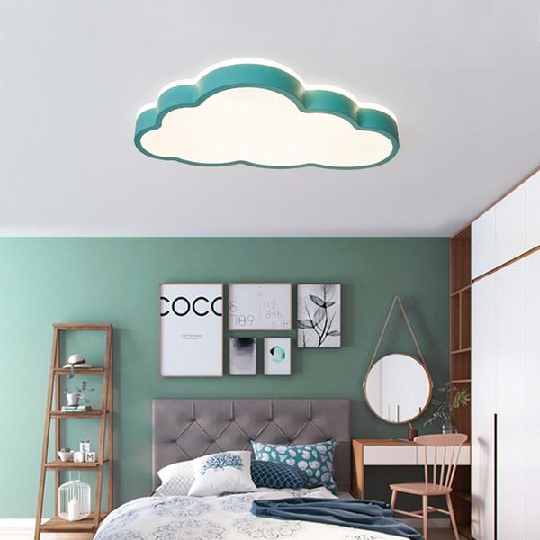 Plafonniers créatifs chambre d'enfants lampe à Led Simple moderne garçons et filles Protection des yeux chauds nuage chambre lampes