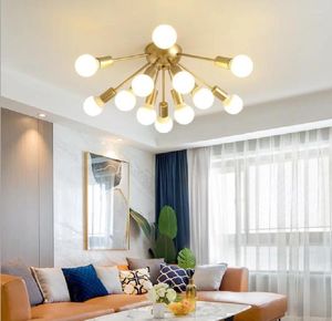 Deckenleuchten, kreative Blumenlampe, Schwarz-Weiß-Gold, Wohnzimmer, warmes Schlafzimmer, moderner, einfacher Haushalt